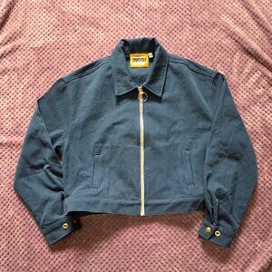 Dark Teal Big Bud Press Ricky Cropped Jacket